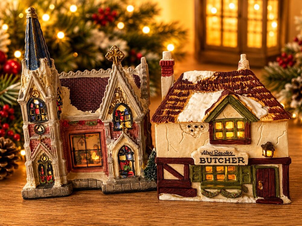 Department 56 Dickens Village Abel Beesley Butcher Shop 1984 Christmas village